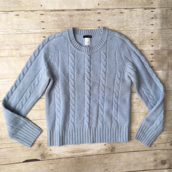 J. Crew Sweaters - J. CREW Light Blue Soft Thick Lambswool Sweater